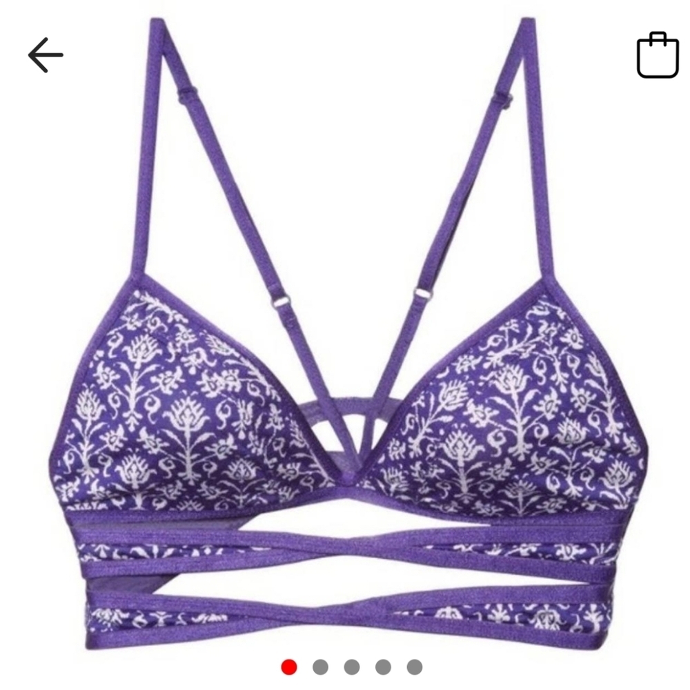 Free People Purple Strappy Bralette Sz M